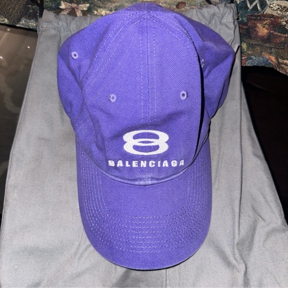 Balenciaga Violet Cap with Logo - Picture 1 of 4